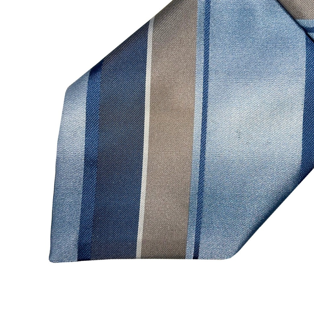 McGREGOR Vintage Men's Striped Neck‎ Tie • blue tan